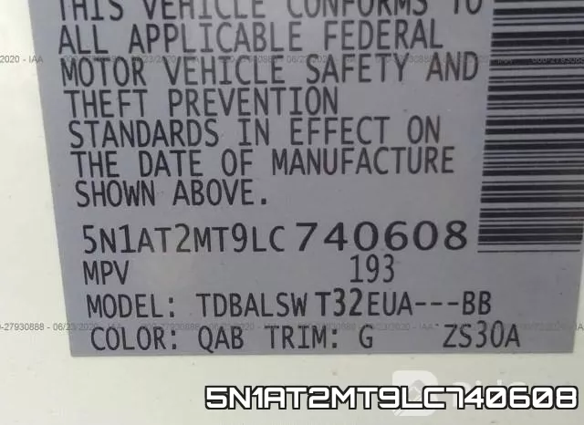 5N1AT2MT9LC740608 фото 10