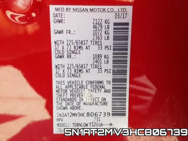 5N1AT2MV3HC806739 фото 2