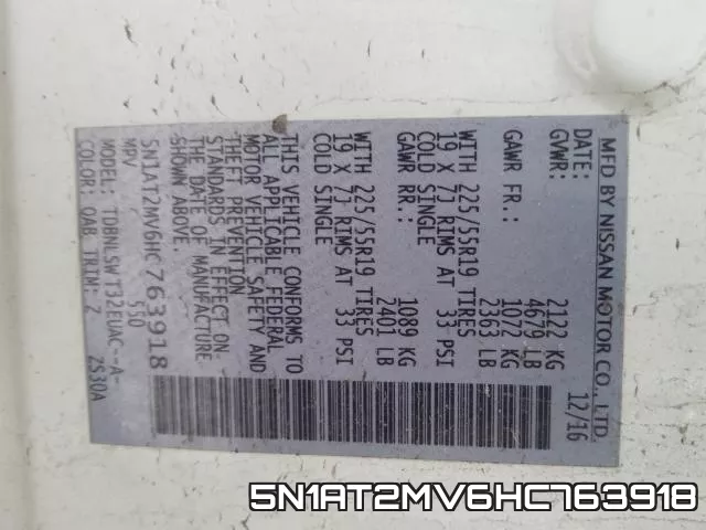 5N1AT2MV6HC763918 фото 2