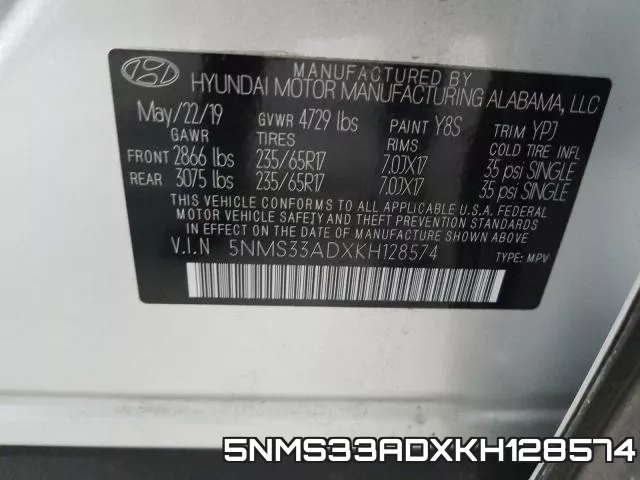 5NMS33ADXKH128574 фото 2