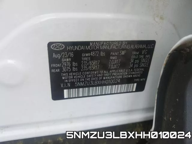 5NMZU3LBXHH010024 фото 2