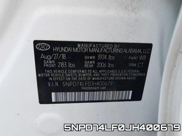 5NPD74LF0JH400679 фото 2