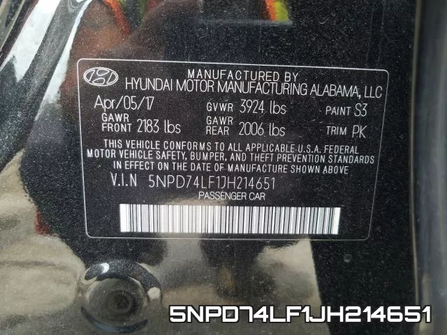 5NPD74LF1JH214651 фото 2