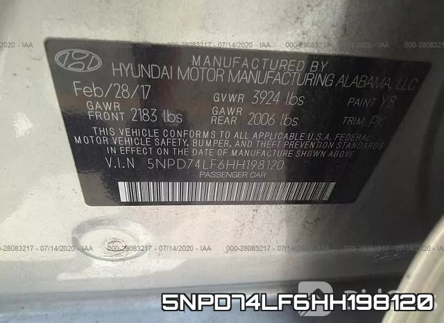 5NPD74LF6HH198120 фото 10