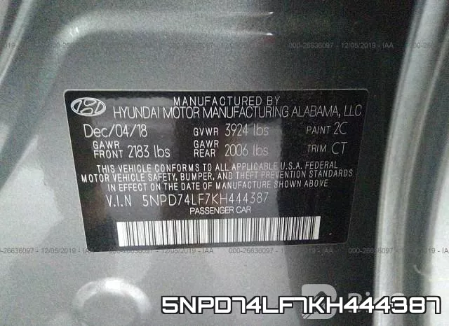 5NPD74LF7KH444387 фото 10