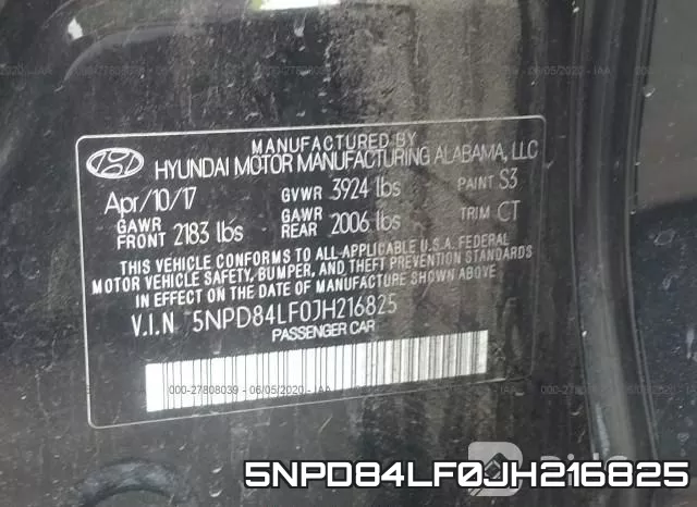 5NPD84LF0JH216825 фото 10