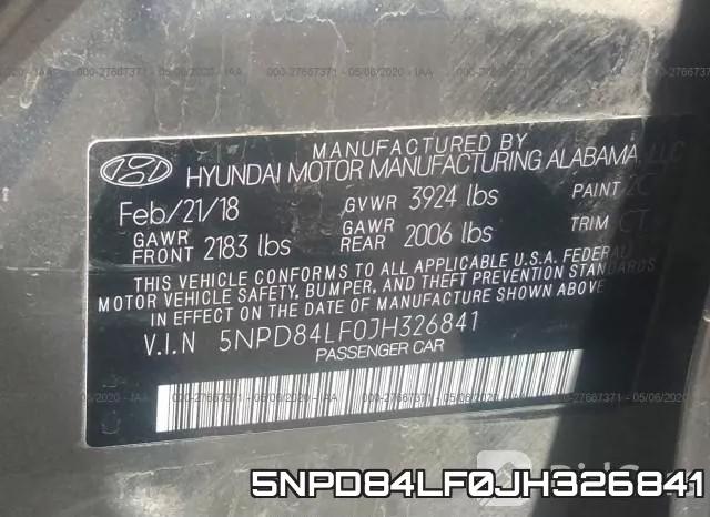5NPD84LF0JH326841 фото 10