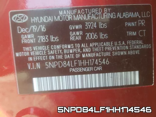 5NPD84LF1HH174546 фото 2