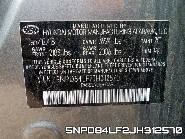 5NPD84LF2JH312570 фото 2