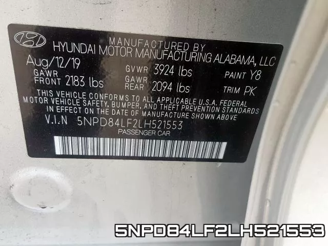 5NPD84LF2LH521553 фото 2