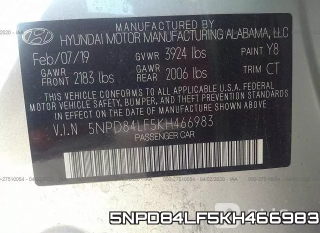 5NPD84LF5KH466983 фото 10