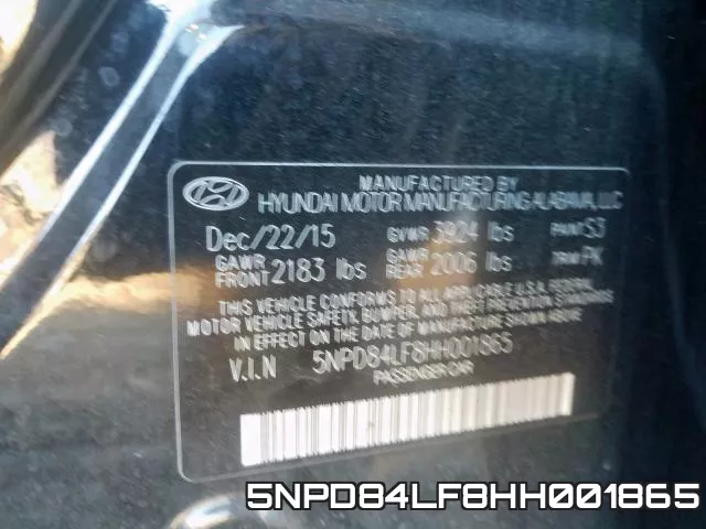 5NPD84LF8HH001865 фото 2