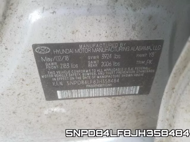 5NPD84LF8JH358484 фото 2