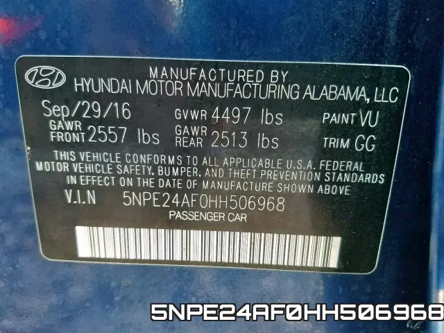 5NPE24AF0HH506968 фото 2