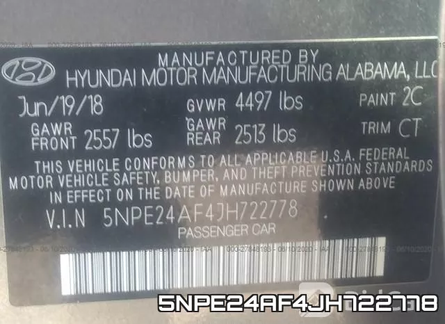 5NPE24AF4JH722778 фото 10