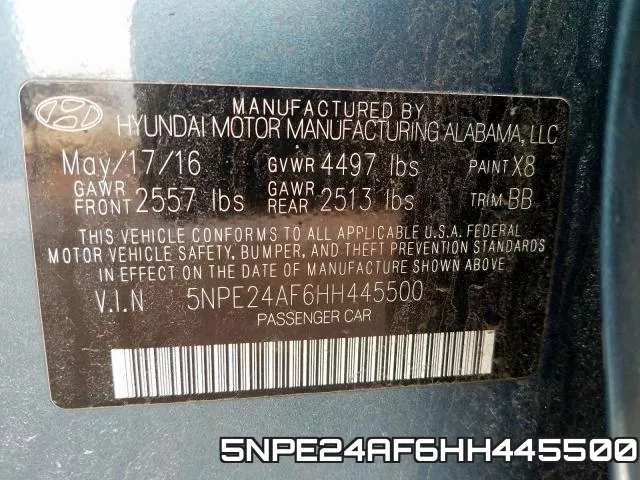 5NPE24AF6HH445500 фото 2