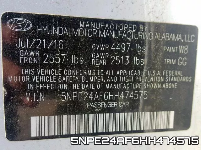 5NPE24AF6HH474575 фото 2