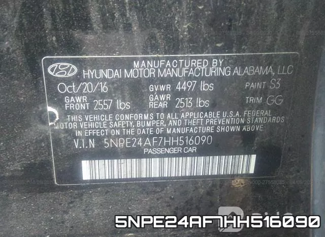 5NPE24AF7HH516090 фото 10