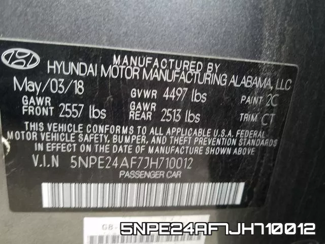 5NPE24AF7JH710012 фото 2