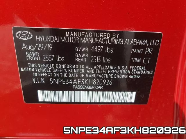 5NPE34AF3KH820926 фото 2
