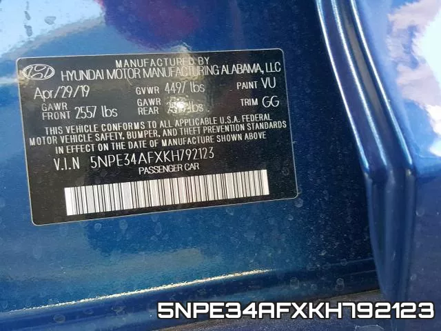 5NPE34AFXKH792123 фото 2