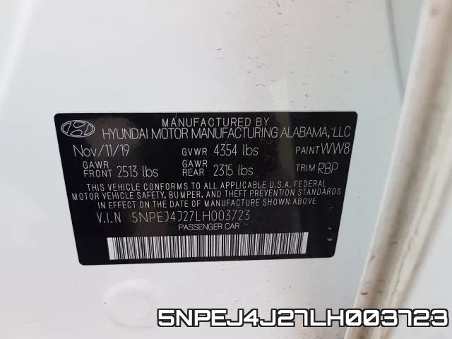 5NPEJ4J27LH003723 фото 2