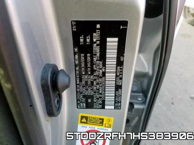5TDDZRFH7HS383906 фото 2