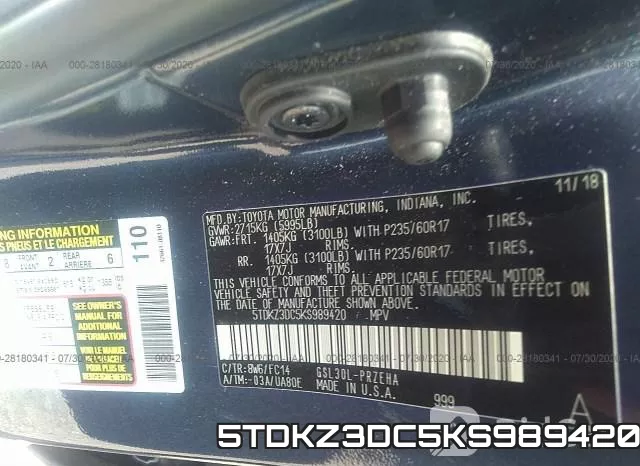 5TDKZ3DC5KS989420 фото 10