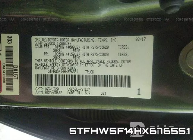 5TFHW5F14HX676551 фото 10