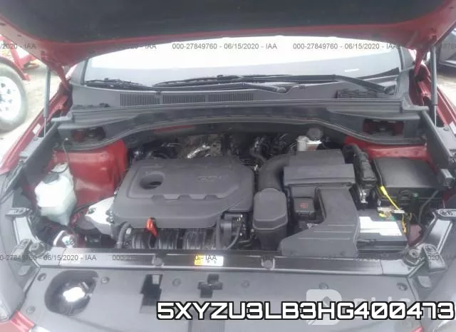 5XYZU3LB3HG400473 фото 2