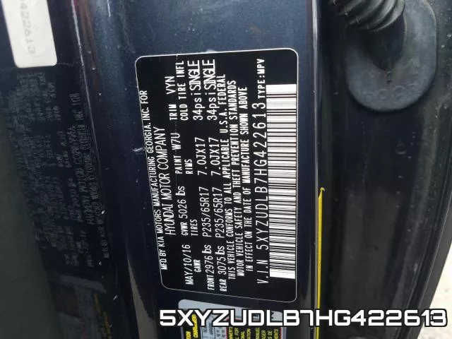 5XYZUDLB7HG422613 фото 2