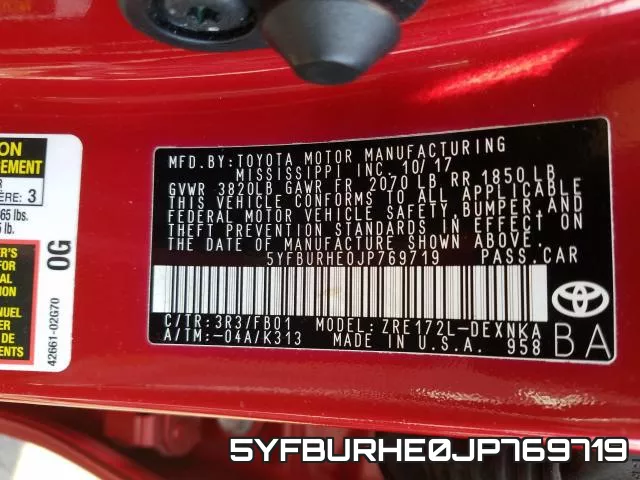 5YFBURHE0JP769719 фото 2