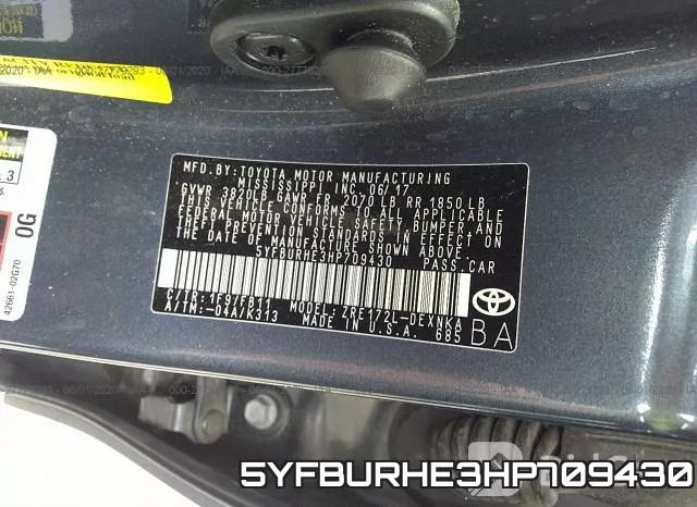 5YFBURHE3HP709430 фото 10