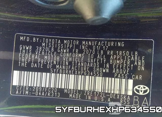 5YFBURHEXHP634550 фото 10