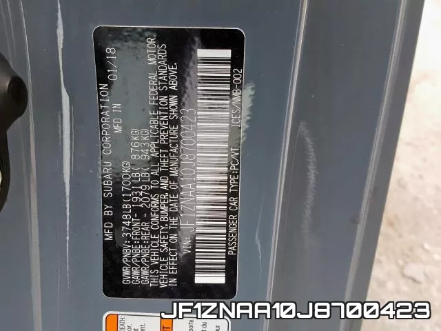 JF1ZNAA10J8700423 фото 2