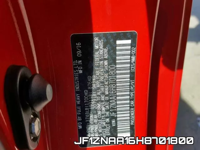 JF1ZNAA16H8701800 фото 2