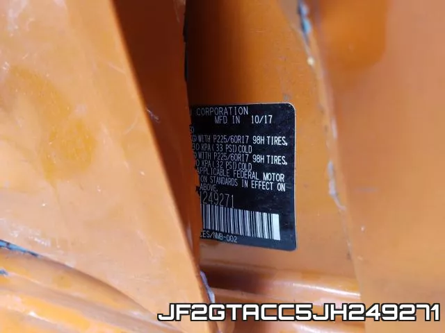 JF2GTACC5JH249271 фото 2