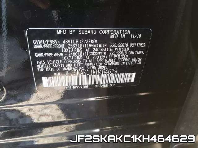 JF2SKAKC1KH464629 фото 2
