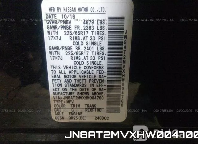 JN8AT2MVXHW004700 фото 10