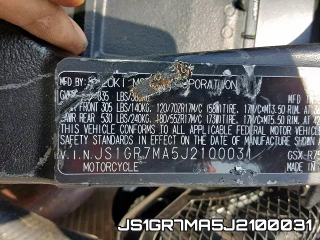 JS1GR7MA5J2100031 фото 2