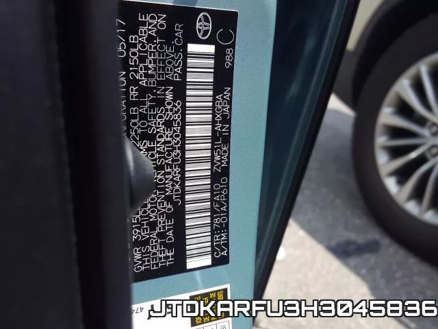 JTDKARFU3H3045836 фото 2