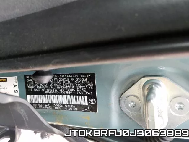JTDKBRFU0J3063889 фото 2