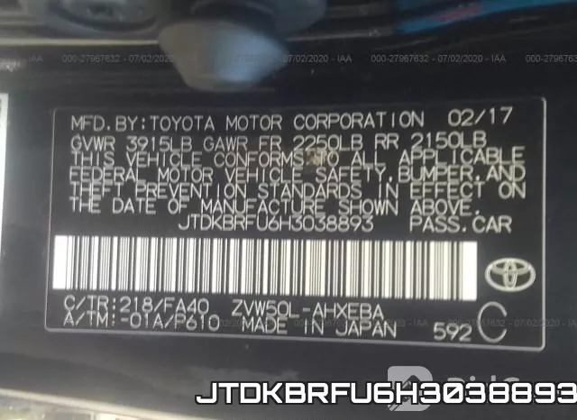 JTDKBRFU6H3038893 фото 10