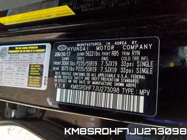 KM8SRDHF7JU273098 фото 2