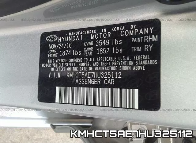 KMHCT5AE7HU325112 фото 10