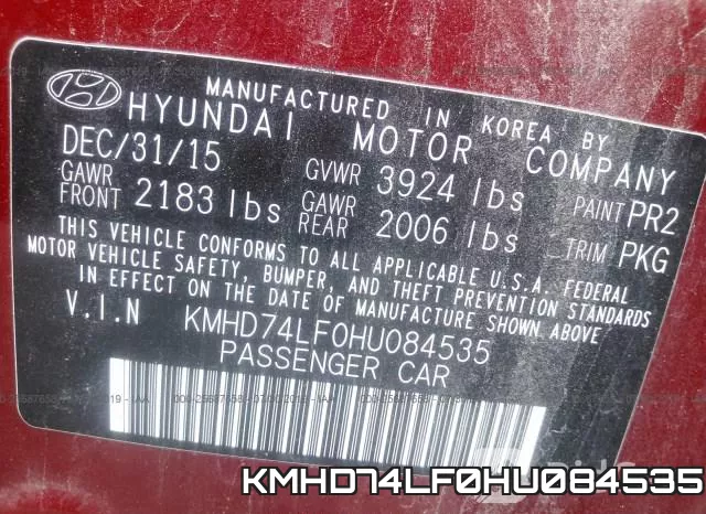 KMHD74LF0HU084535 фото 10