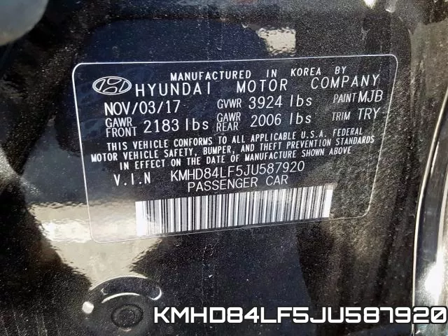 KMHD84LF5JU587920 фото 2