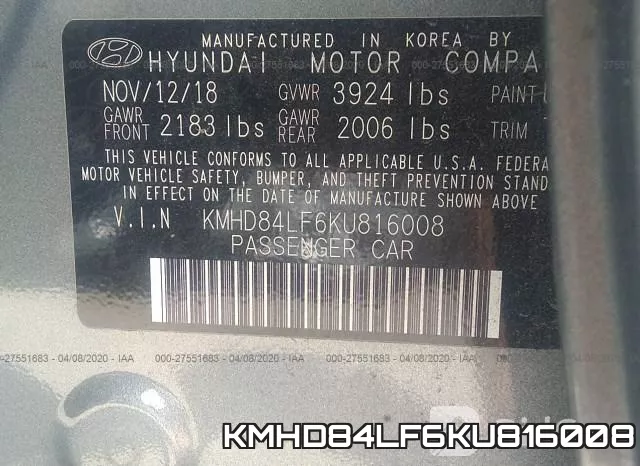 KMHD84LF6KU816008 фото 10