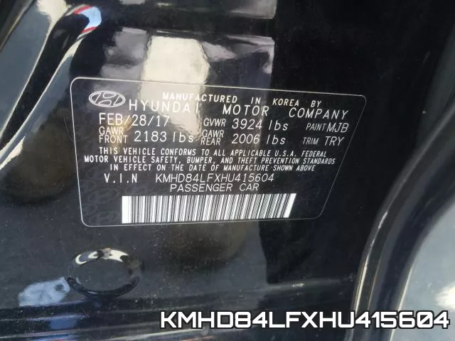 KMHD84LFXHU415604 фото 2