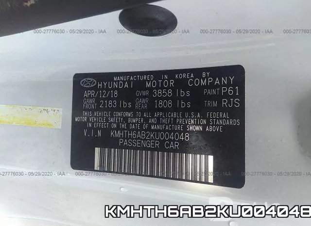 KMHTH6AB2KU004048 фото 10